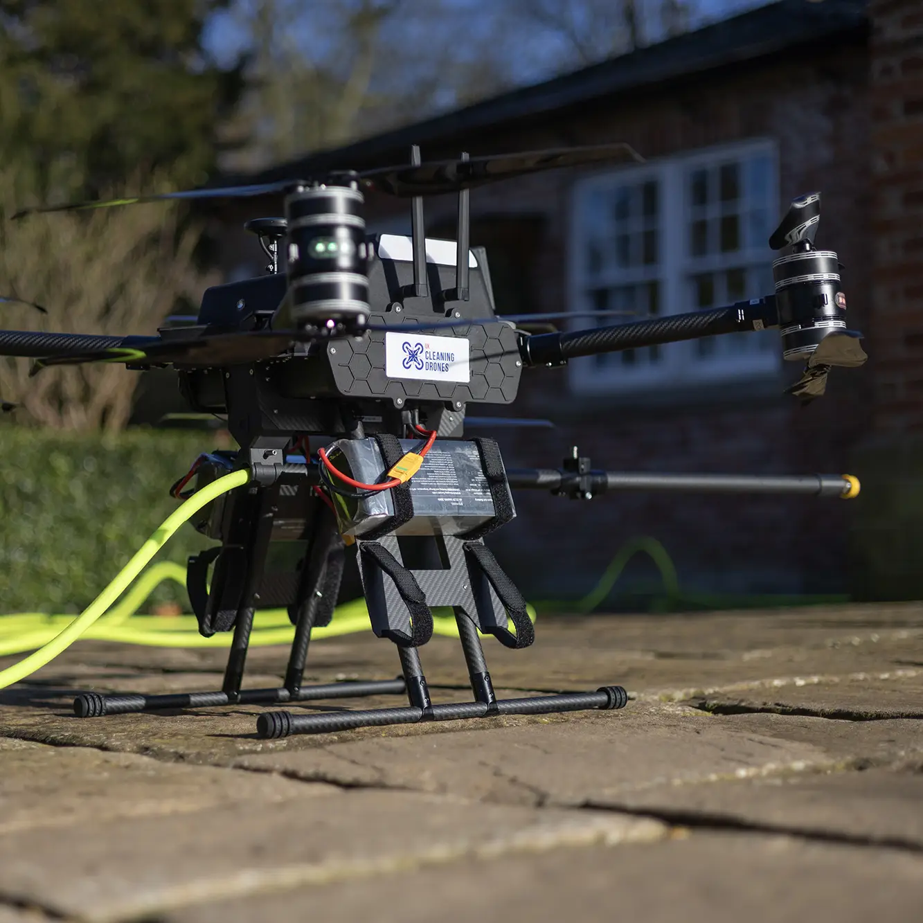 Aspira UK Cleaning Drone ready for take off